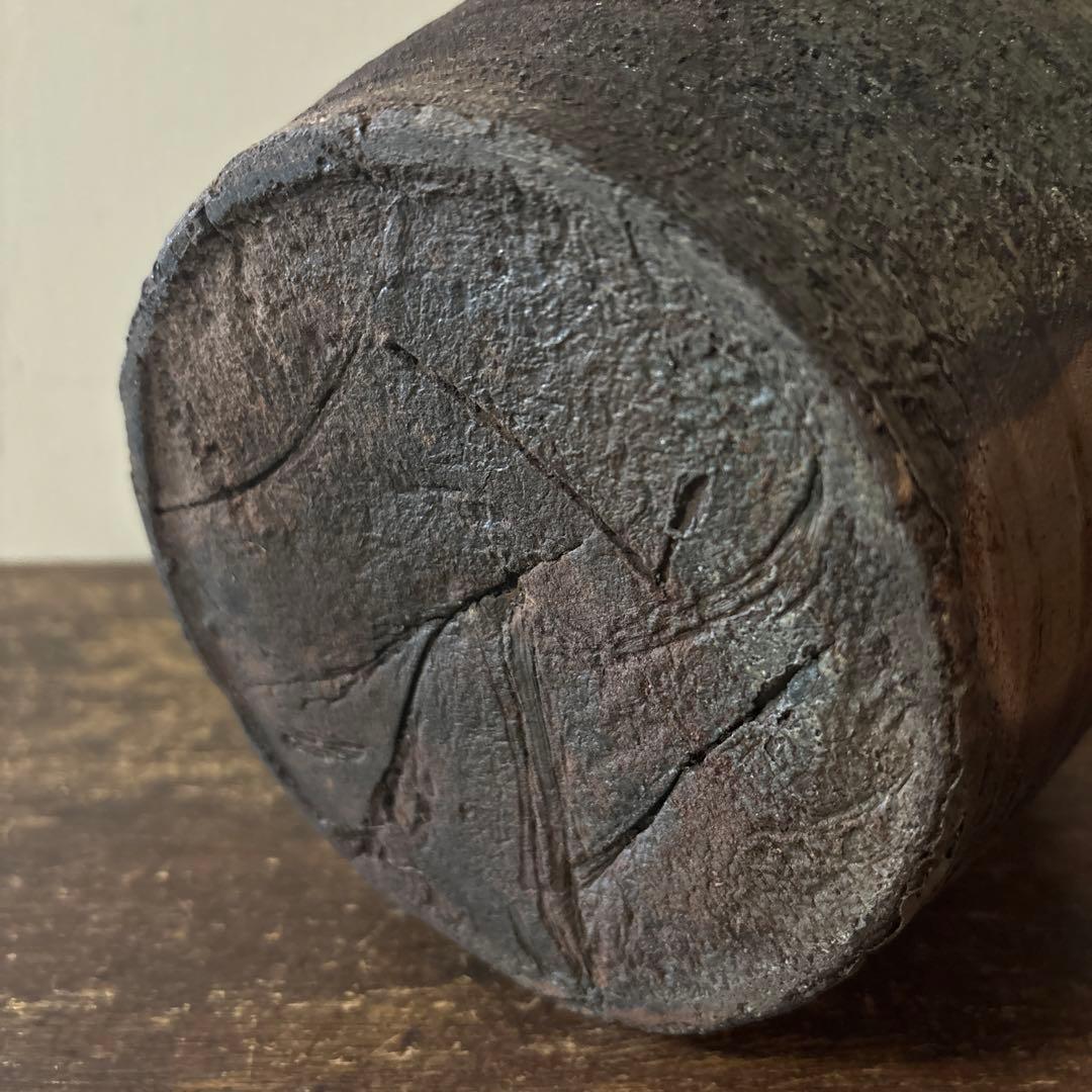 景色の良い窯変備前壺　花器　骨董　古道具　アンティーク　古民芸　古陶磁　検:李朝