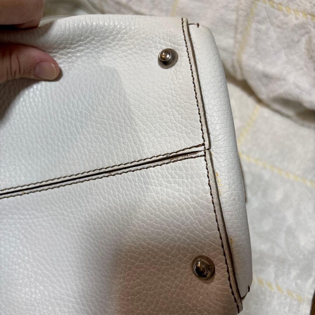 専用　TOD'S ホワイトレザー ハンドバッグ美品