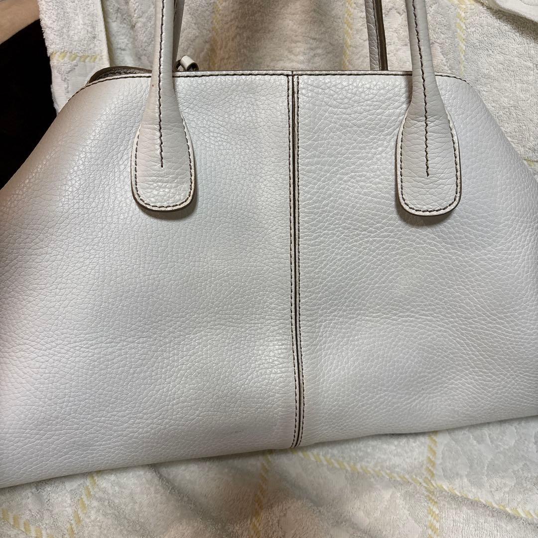 専用　TOD'S ホワイトレザー ハンドバッグ美品