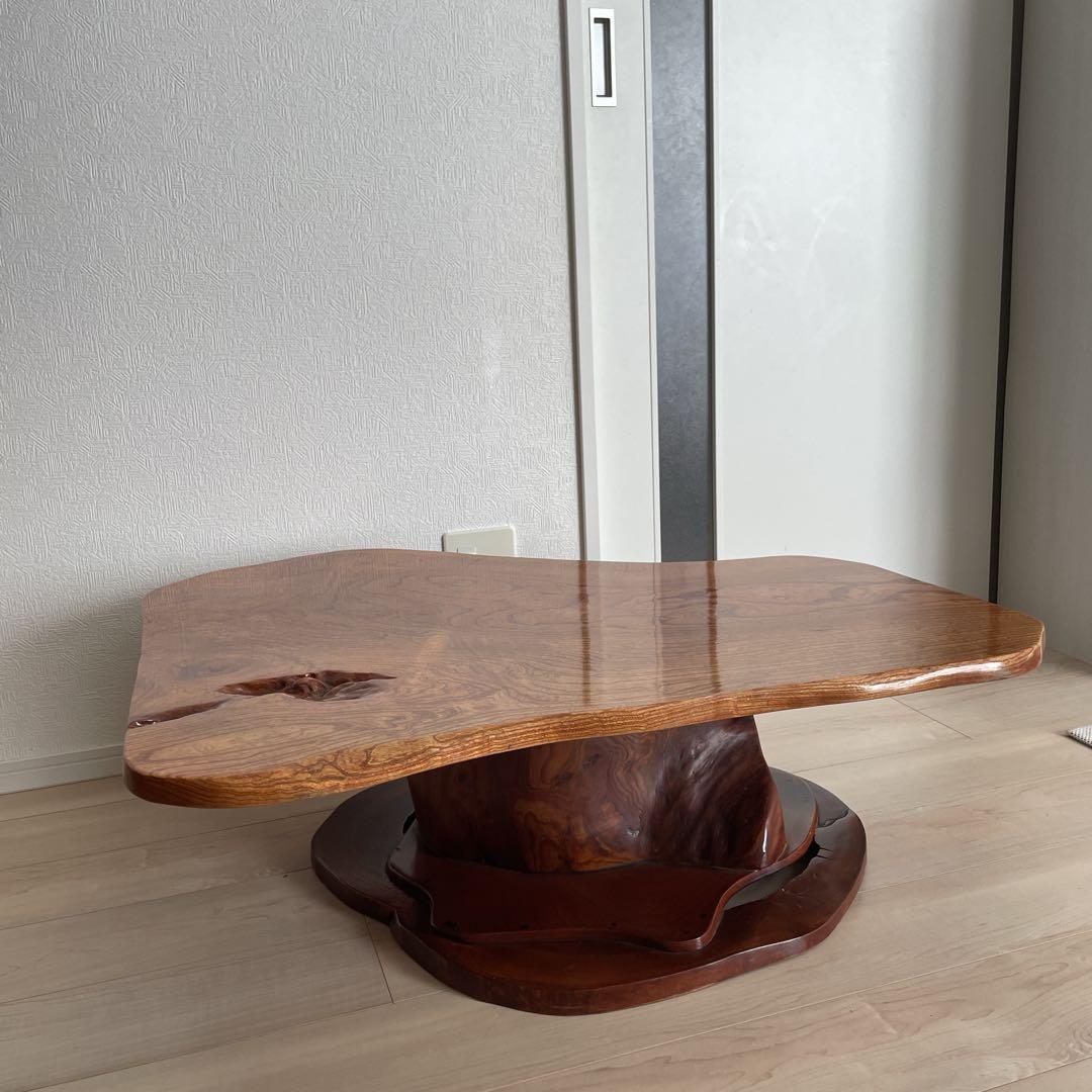 一枚板　おしゃれ木製 ちゃぶ台　おしゃれ座卓