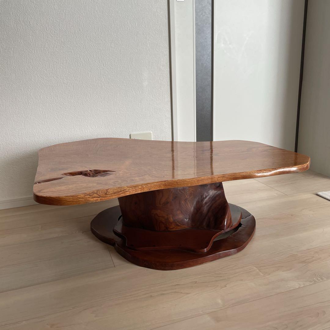 一枚板　おしゃれ木製 ちゃぶ台　おしゃれ座卓