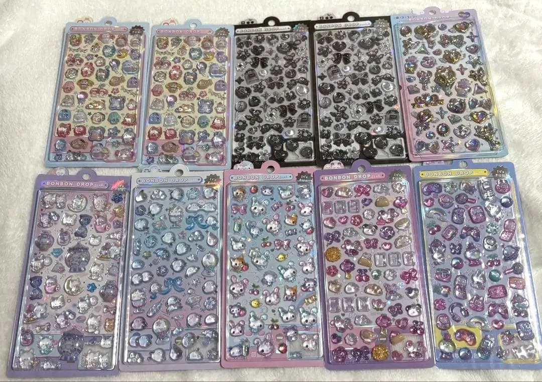 正規品35枚以上まとめ売り　ボンボンドロップシール　サンリオ　ディズニー