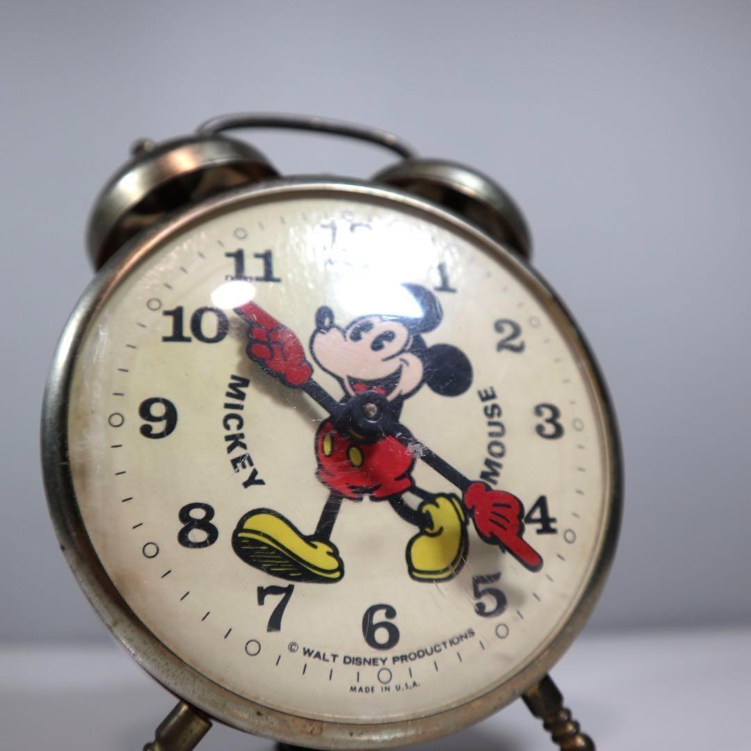 【動作OK】BRADLEYその② 1960～70年ミッキー ゼンマイ目覚まし時計