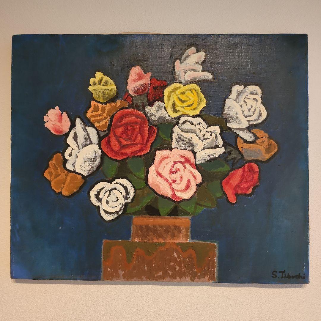 田渕眞兒　油絵　油彩画　薔薇シリーズ　花　No.8+s