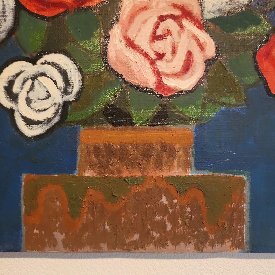 田渕眞兒　油絵　油彩画　薔薇シリーズ　花　No.8+s