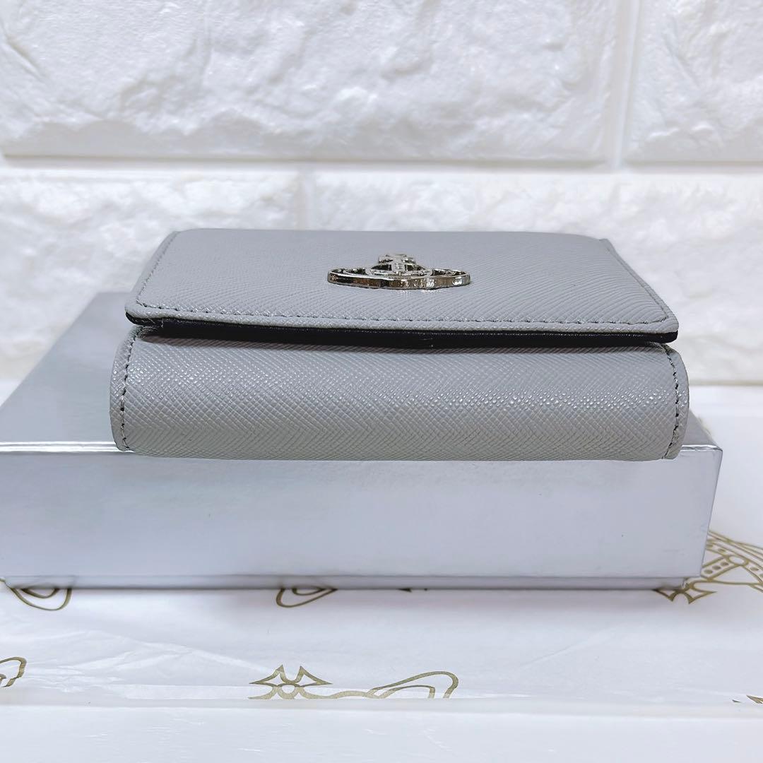 【ショッパー付き】新品 ヴィヴィアン・ウエストウッド　三つ折り財布 グレー