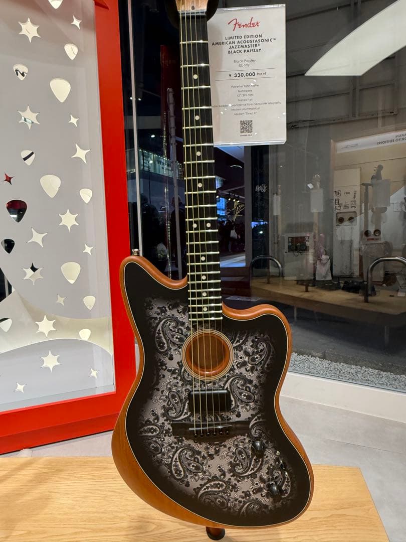 フェンダー/アコースタソニック/￼ ジャズマスター/ ブラックペイズリー