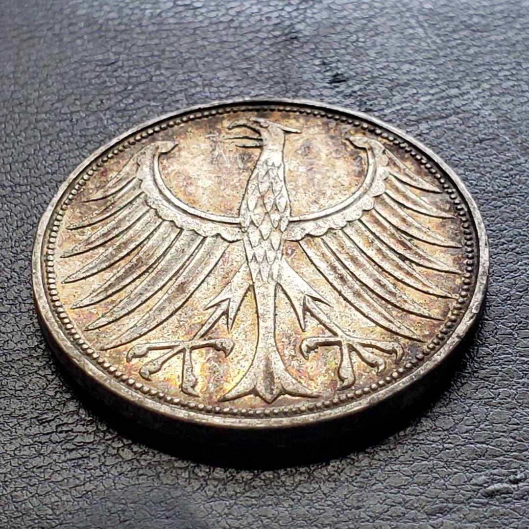860.　1958年　銀貨　ドイツ　5マルク　