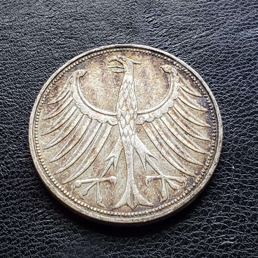 860.　1958年　銀貨　ドイツ　5マルク　