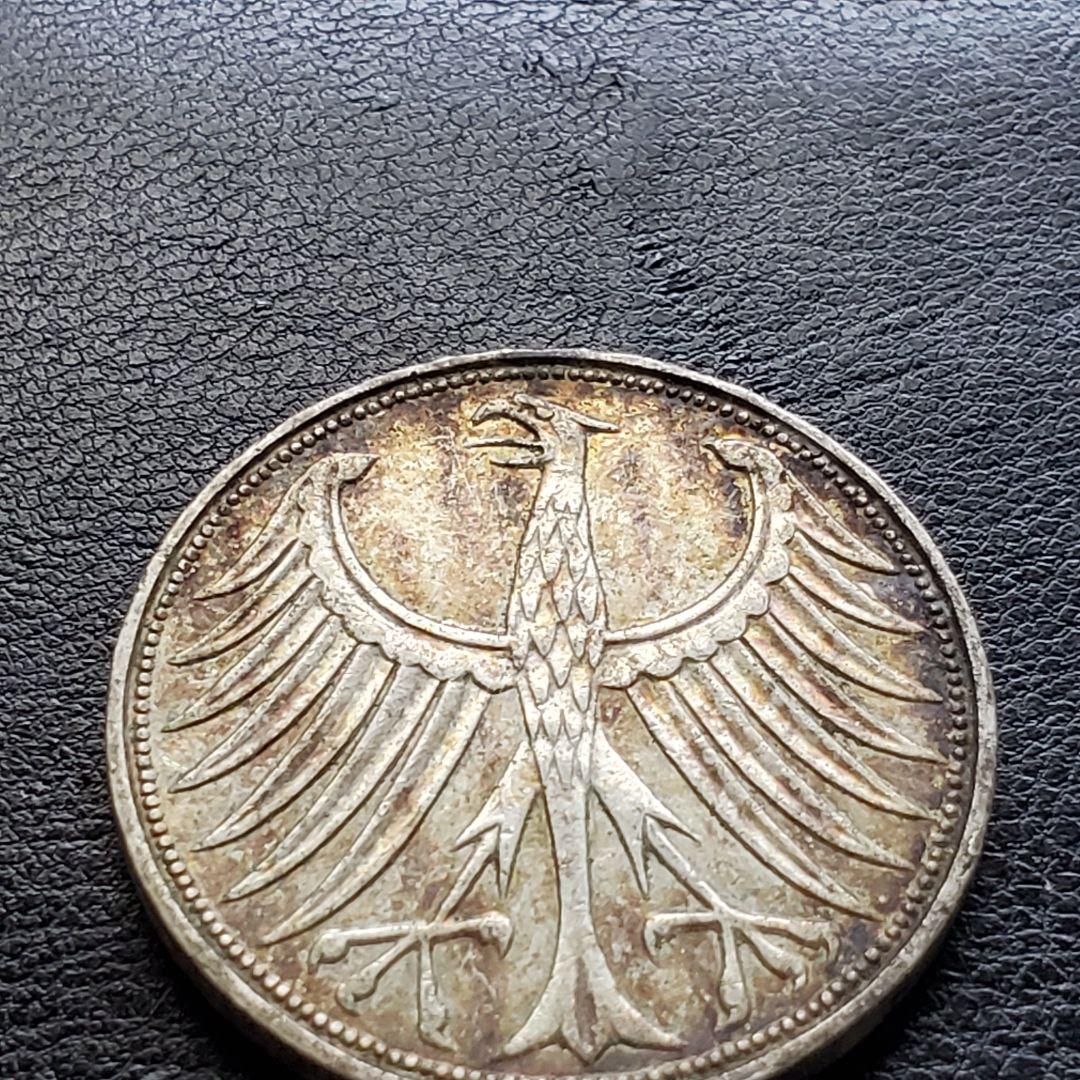 860.　1958年　銀貨　ドイツ　5マルク　