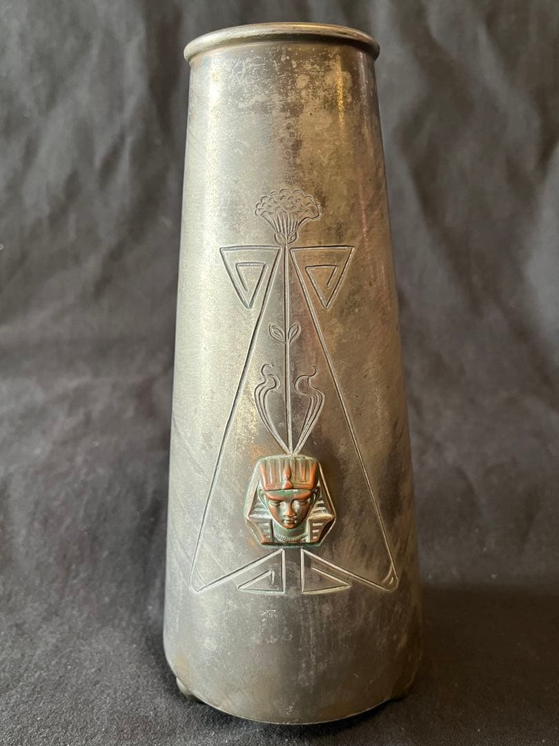 激レア！アールデコ期エジプトブームの真鍮製花瓶 まさに時代の証人