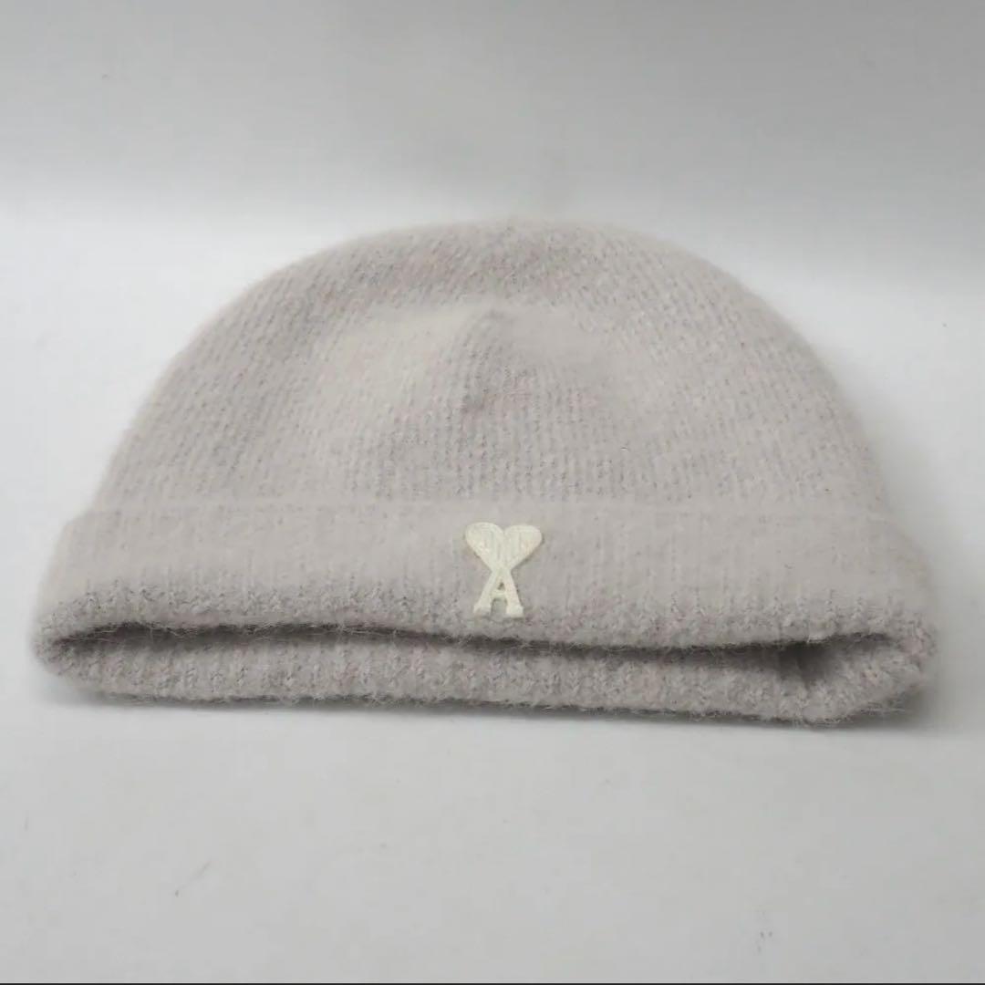 値下げ‼️AMIParisAMIDECOEURアルパカブレンドニットビーニー&巾着