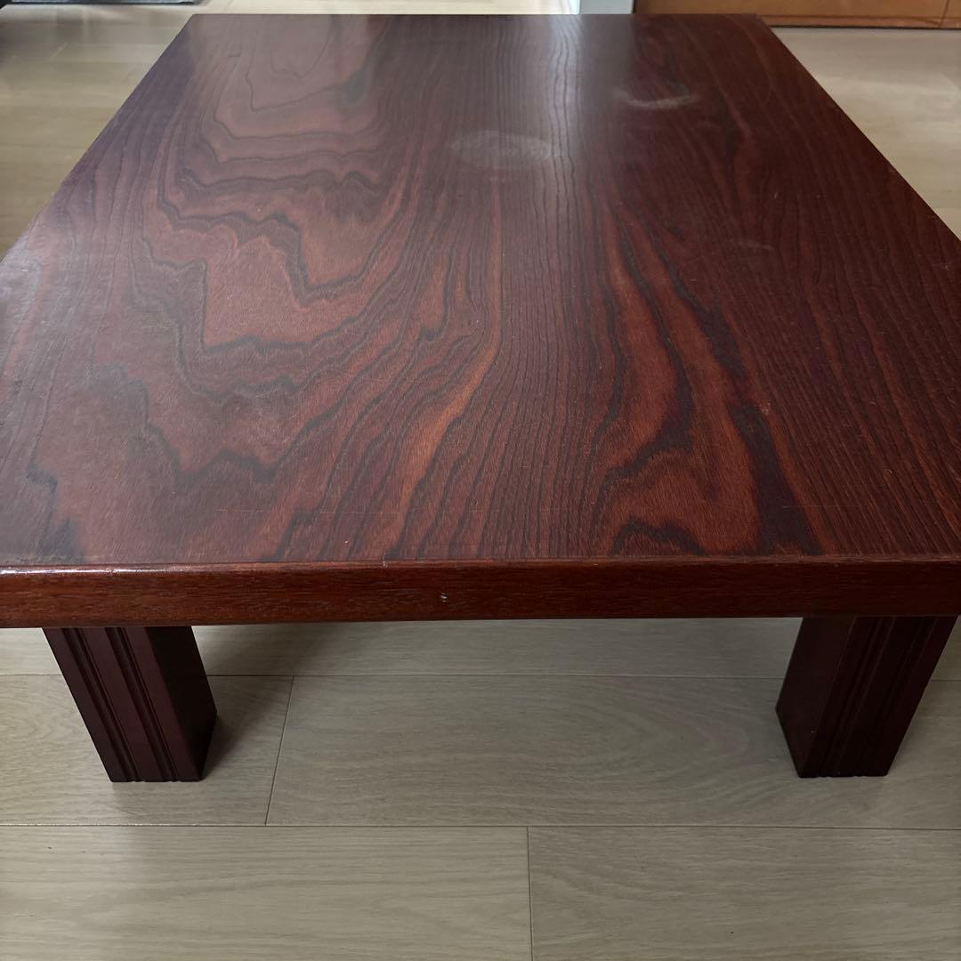 【送料込】昭和レトロ　ダークブラウン 木製座卓 アンティーク