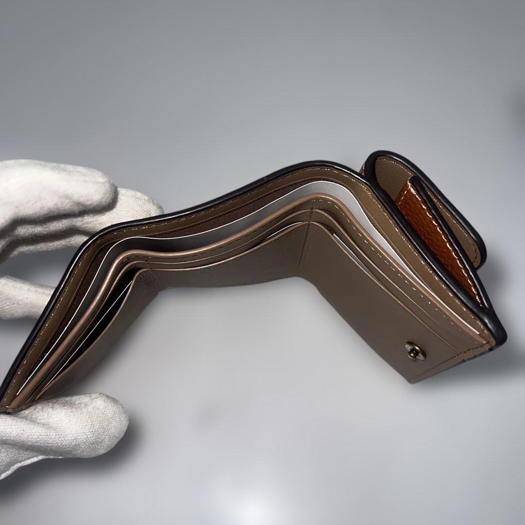 【新品未使用】COACHコーチ財布★ミニトライフォールドウォレット★ホース馬★白