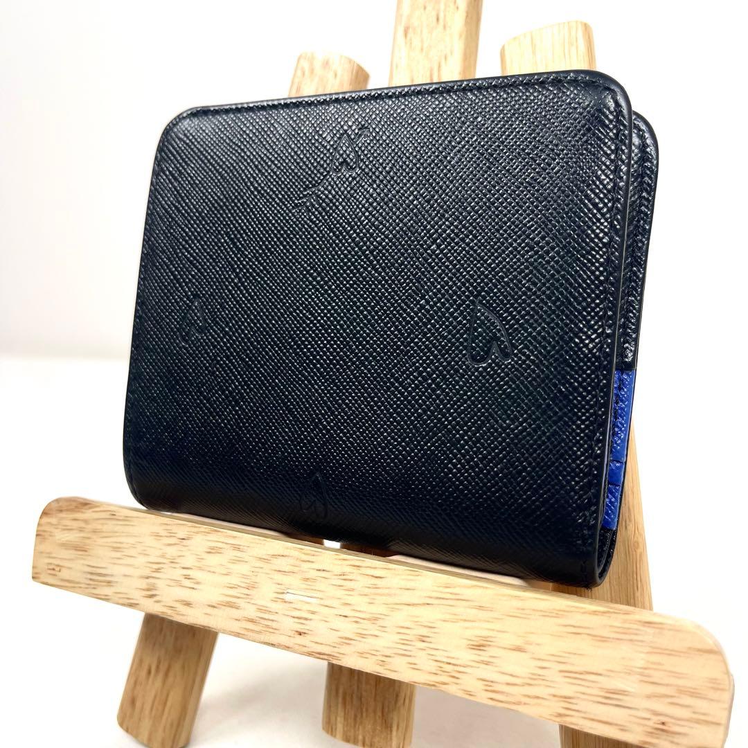 ポールスミス　二つ折り財布　ロゴプリント　サフィアーノ　ダブルフラップ　未使用級