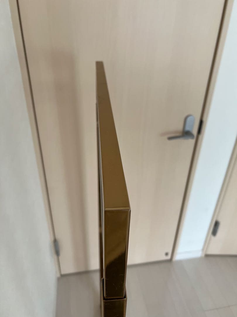 【美品】ヒロタ（株）ゴールド ハンガーラック 高さ調節可能