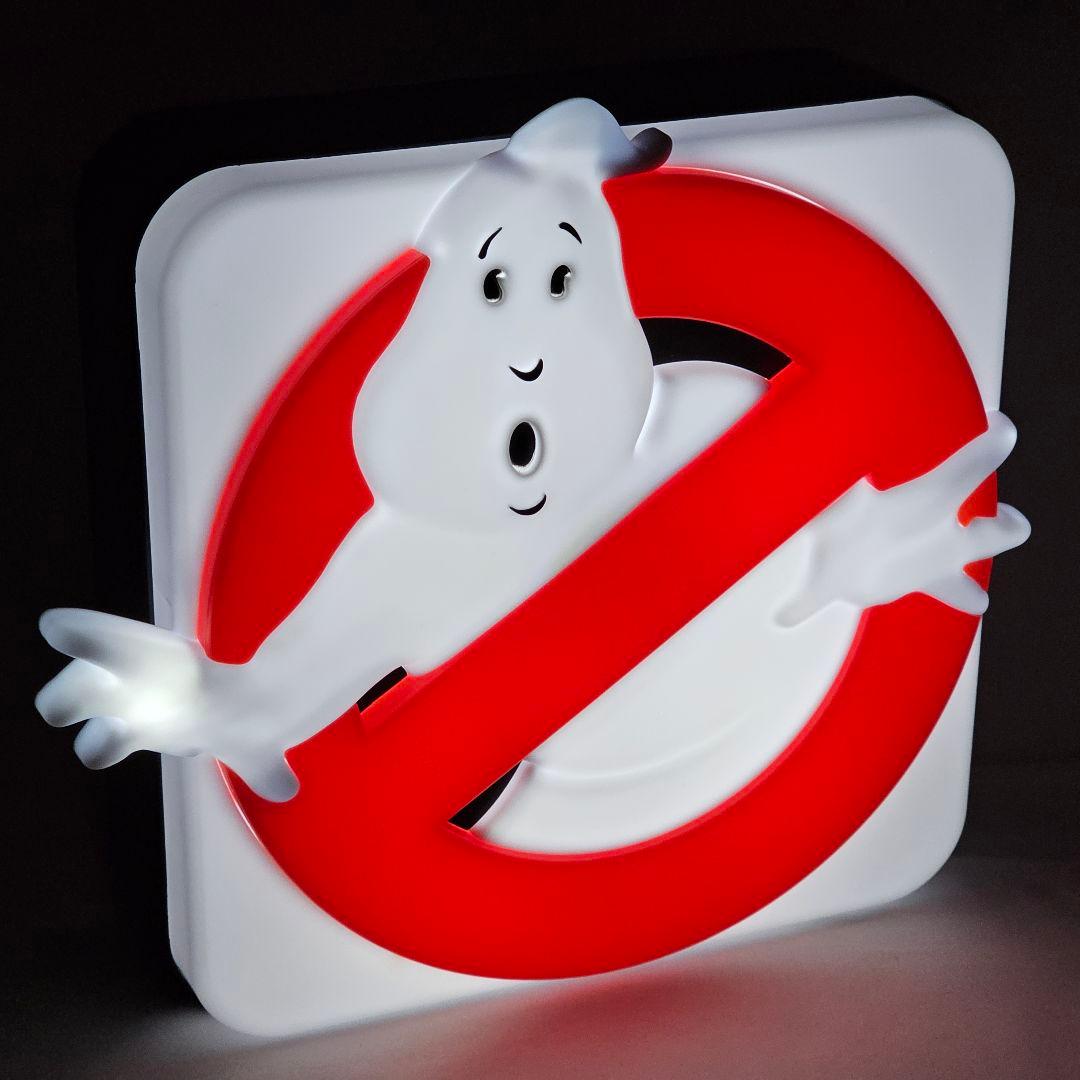光る！ゴーストバスターズ　3Dロゴ　看板型　LED　ディスクランプ