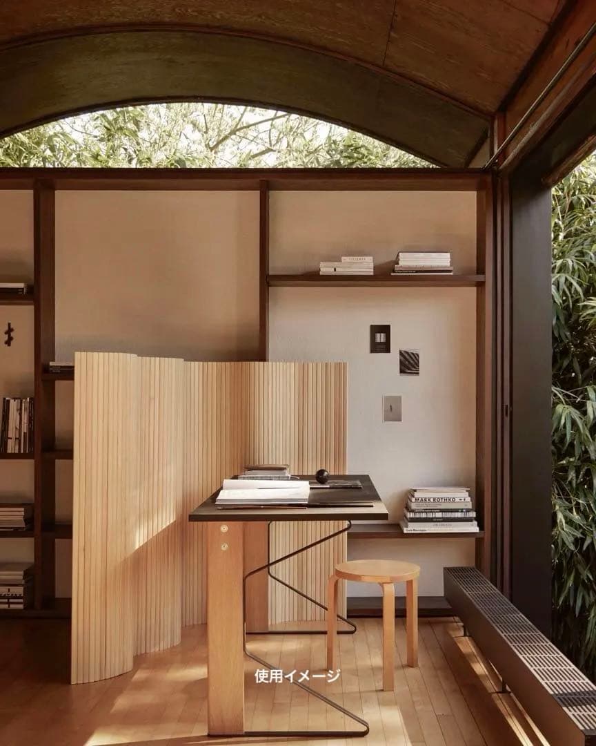 木製 波形パーテーション　縦（高さ）約180cm x 横幅200cm 送料込み