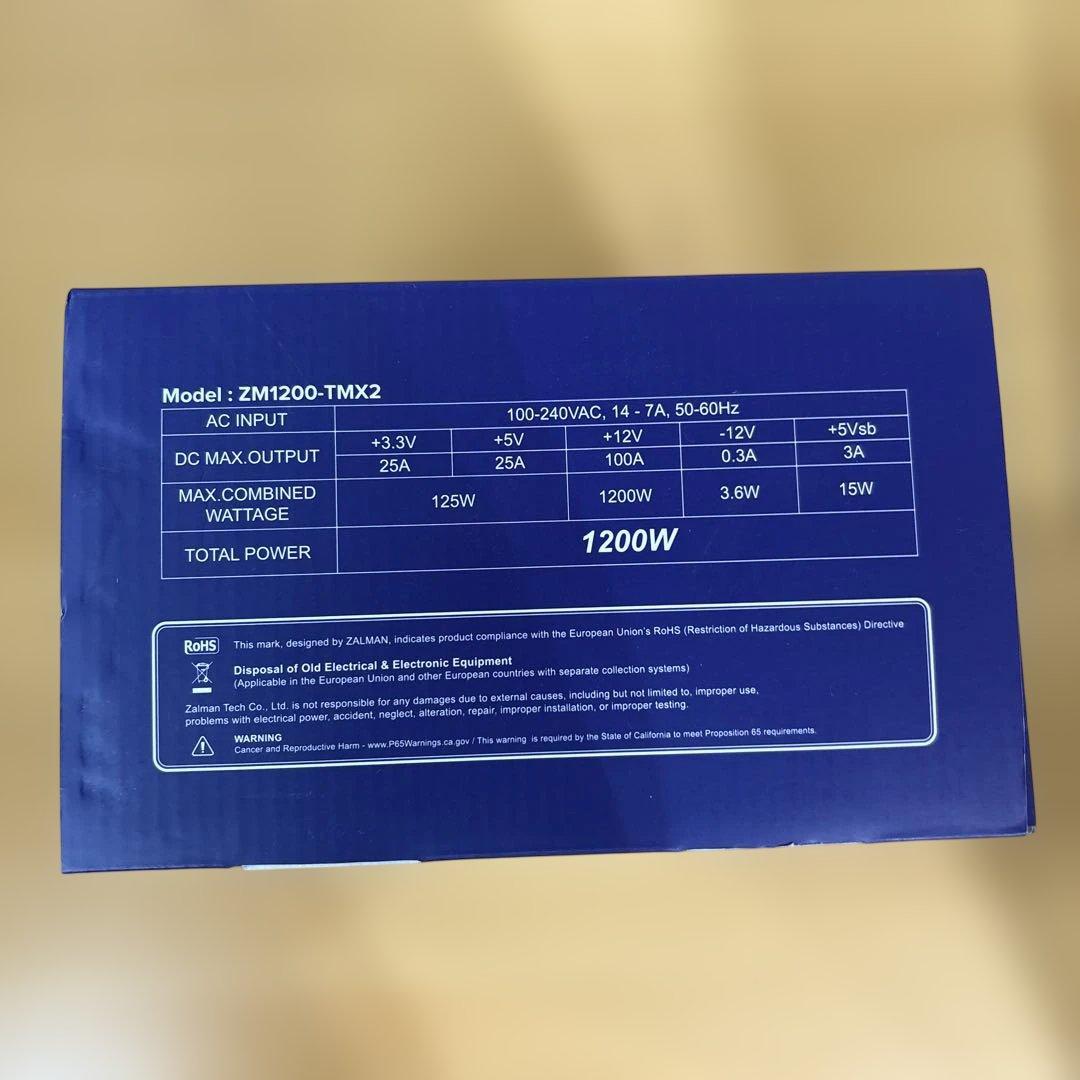 【新品未開封】ZALMAN 電源ユニット ZM1200-TMX2
