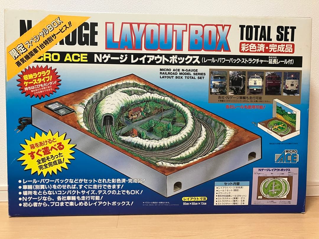 Nゲージレイアウトボックス、500系新幹線、機関車C51車両セット