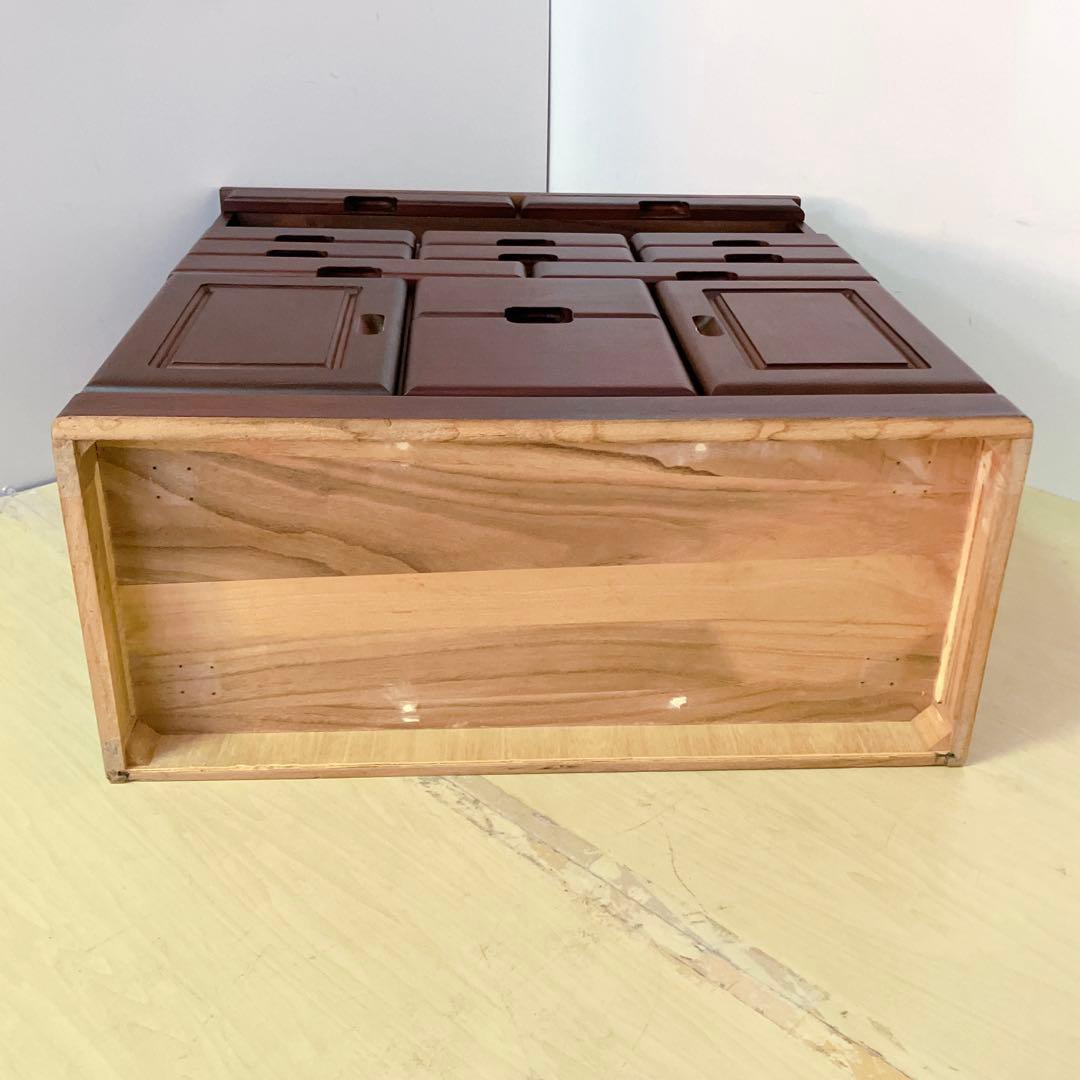 電話台　FAX台　キャビネット　12引き出し　2トビラ　サイドチェスト