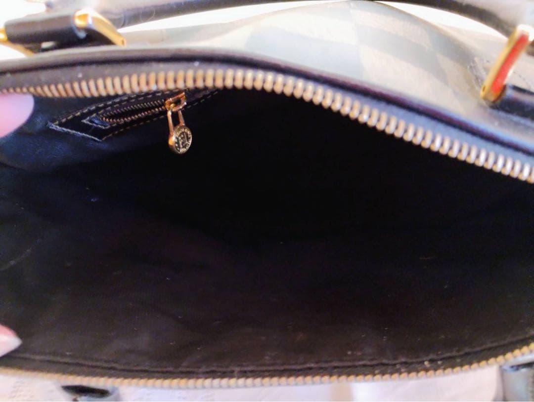 ビンテージ オールド フェンディ ペカン柄ブロックチェック 2wayトートバッグ