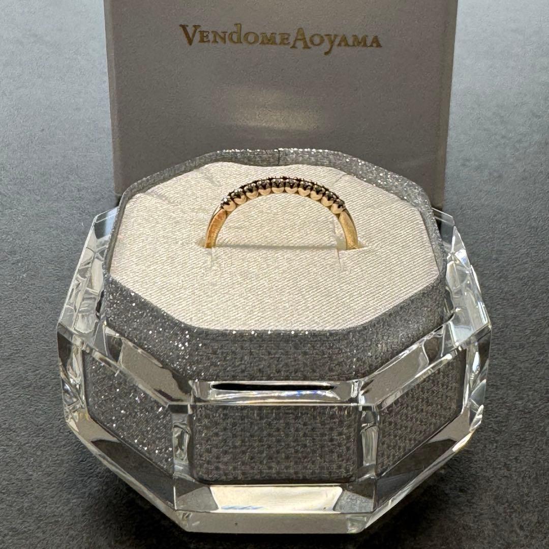 Vendome Aoyama K10 ハーフエタニティハートリング