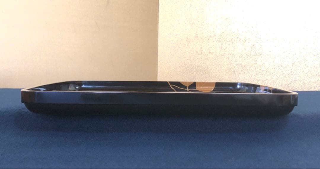 割引❗️《R》豆蒔絵 螺鈿 蝋色 進物盆 漆匠 鈴木 表朔 共箱 250820G1