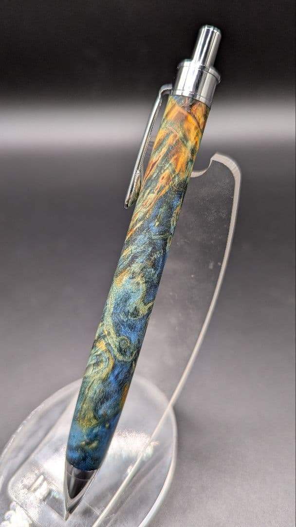 359ペン工房翌檜　スタビライズドウッドバーチバール　木軸シャーペン　ボールペン