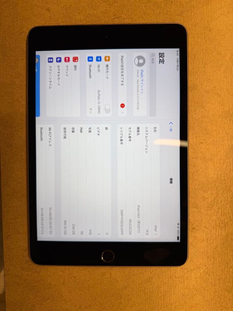 Apple iPad mini 5 本体　256GB wifiモデル