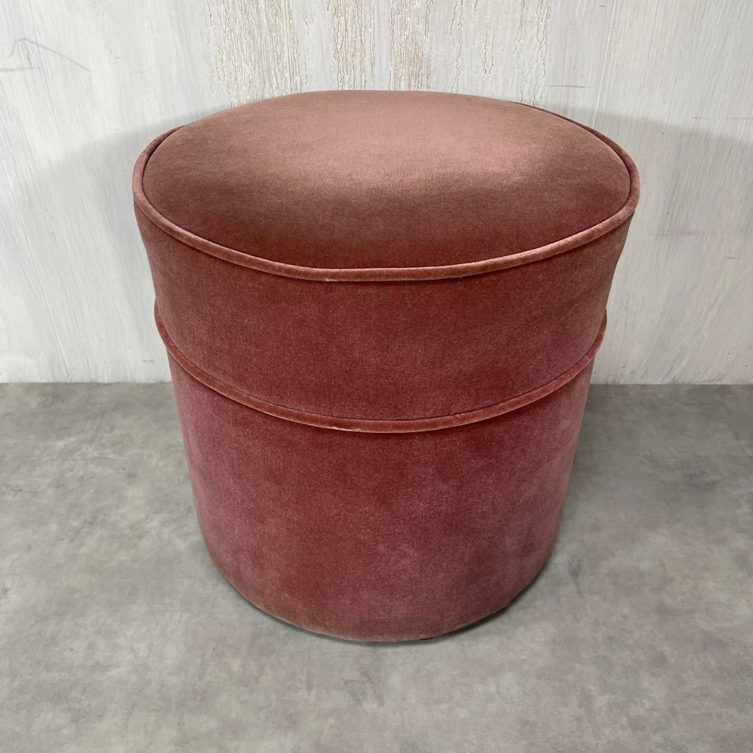 TiTi！ヴィンテージ モケット ピンクパープル スツール 業務用 レトロ