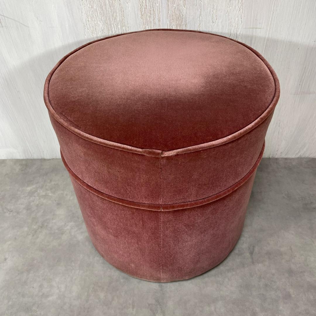 TiTi！ヴィンテージ モケット ピンクパープル スツール 業務用 レトロ