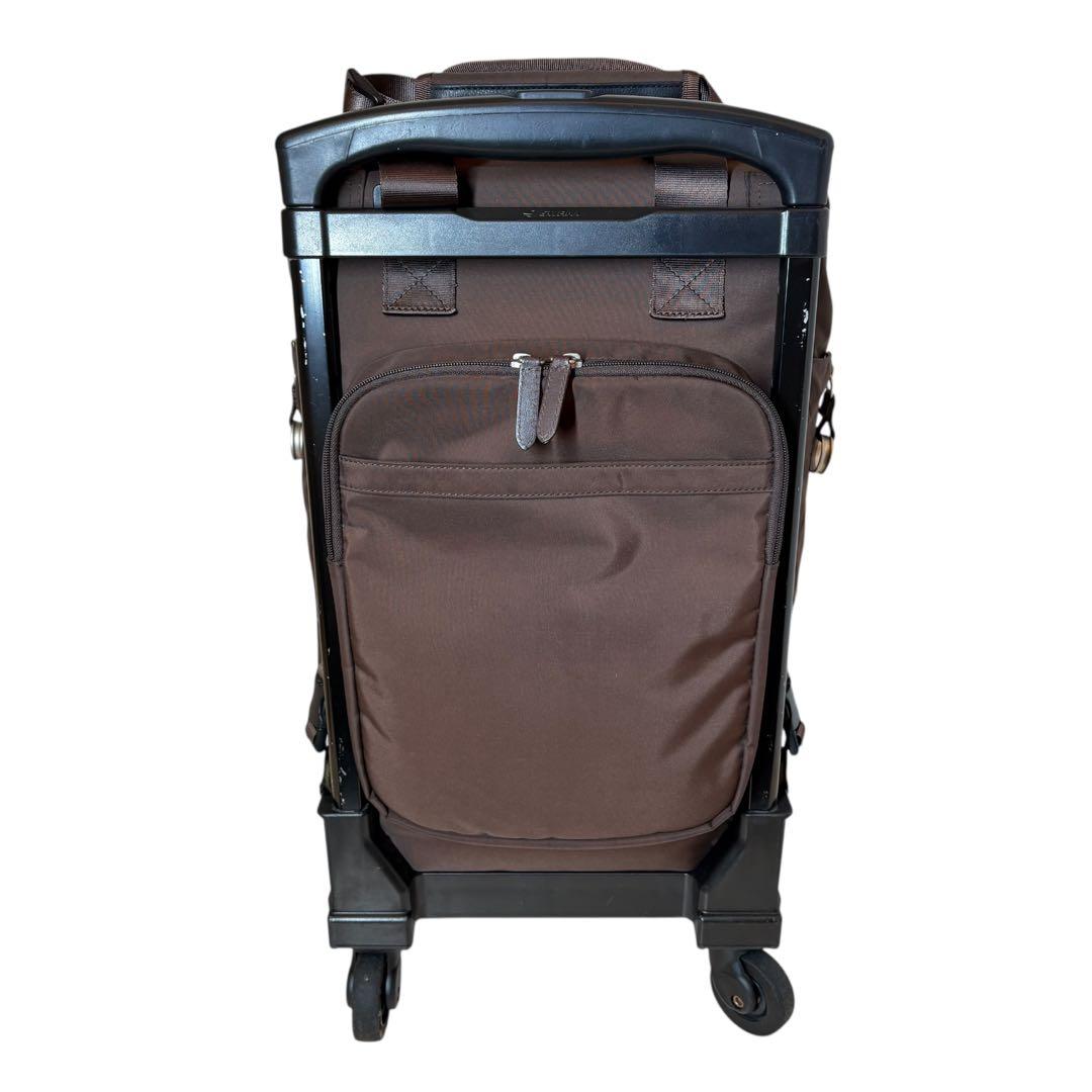 SWANY スワニー 4輪 ブレーキ付キャリーバッグ ブラウン
