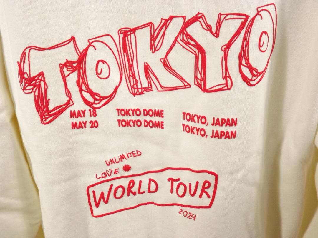 新品 レッチリ アンリミテッド ラブ 東京 クリーム フーディ パーカー ツアー