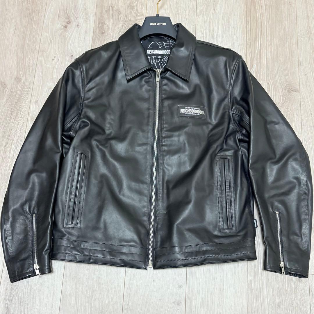 【即完品】ネイバーフッド　シングルレザージャケット　 ライダースジャケット　L