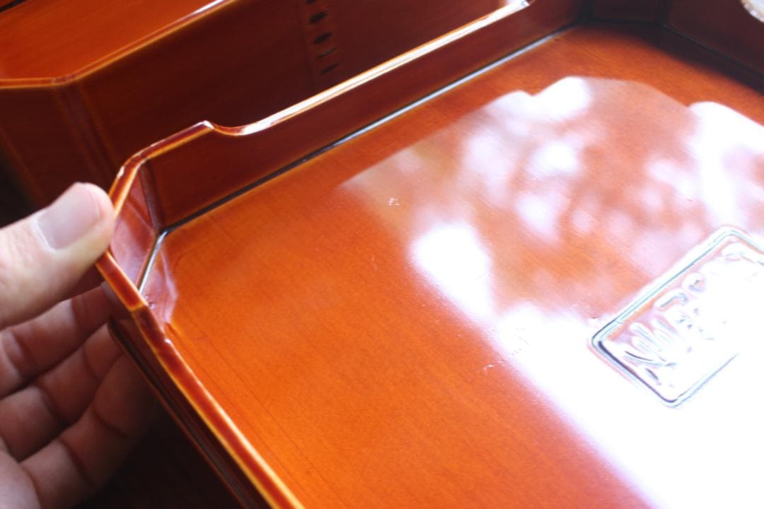 極小傷有！上質拭き漆の美しい春慶塗の大徳寺重（検懐石道具茶道具お重重箱