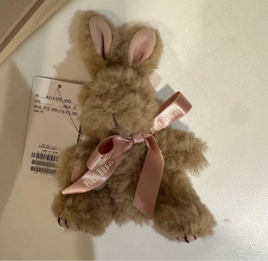 【未使用】ピンクハウス うさぎぬいぐるみブローチ