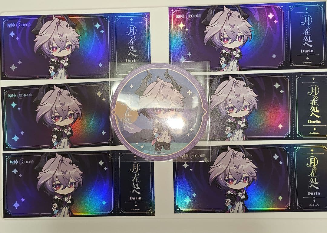 月の在処へ 原神 チケット風ホログラムカード コースター ドゥリン ネフェル