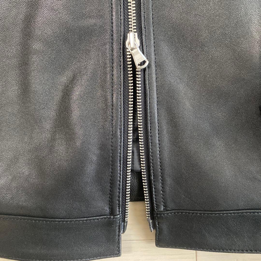 FREAK'S STORE ブラック レザー シングルライダースジャケット L