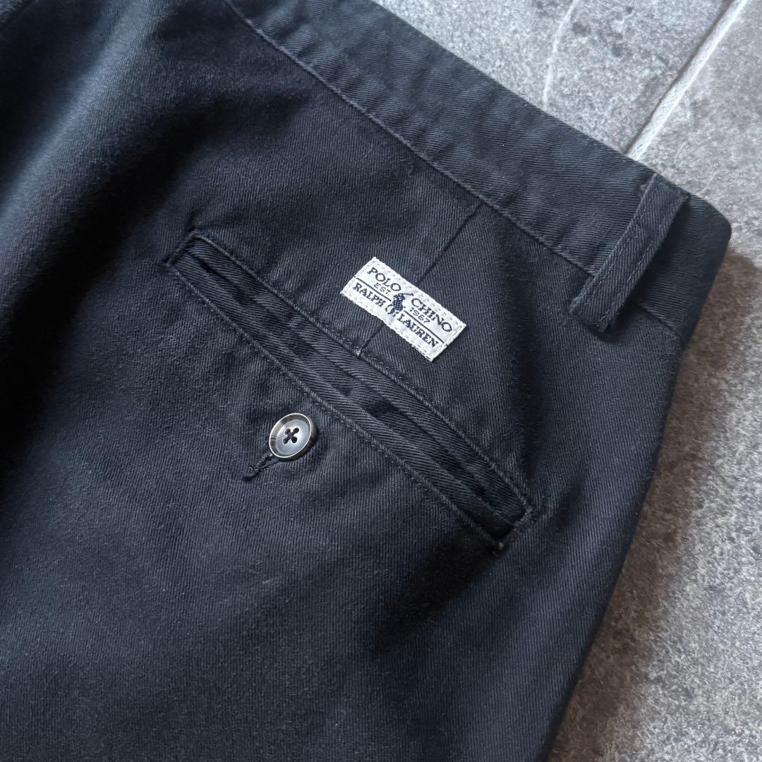 90s usa製 Ralph Lauren ポロチノ ブラック W34/L30