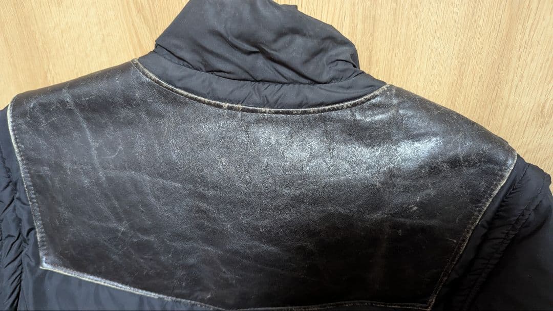 Schott レザー×ダウン 2WAY ジャケット サイズ42