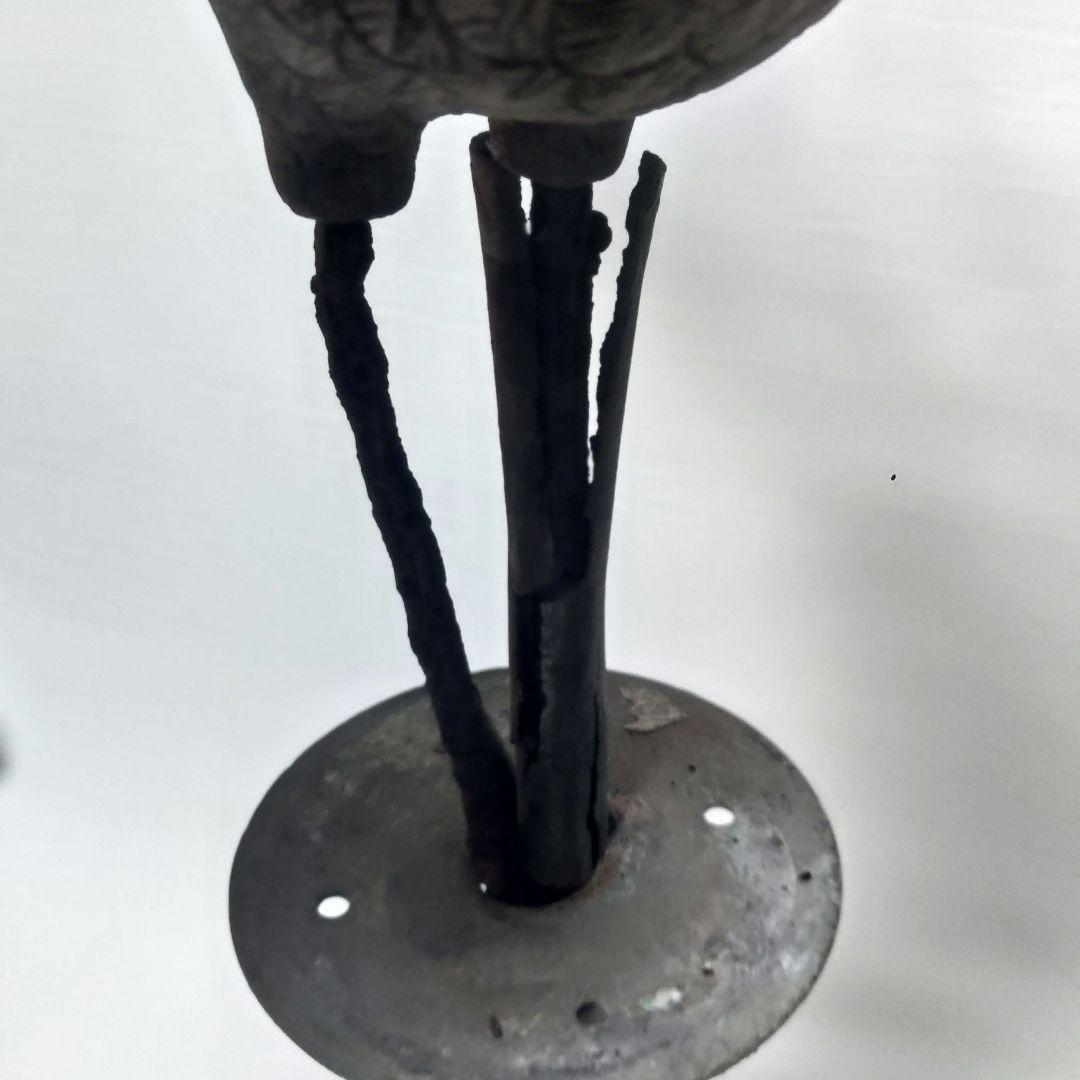 神輿　鳳凰　銅製　ランプ台　時代物　金属工芸　アンティーク　ミ10