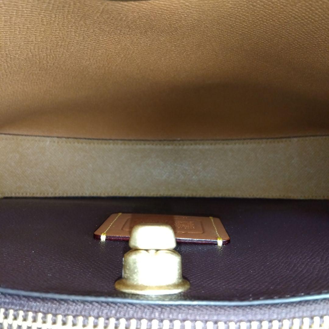 COACH ウィロウ トート ショルダーバッグ ターンロック ホワイト レザー