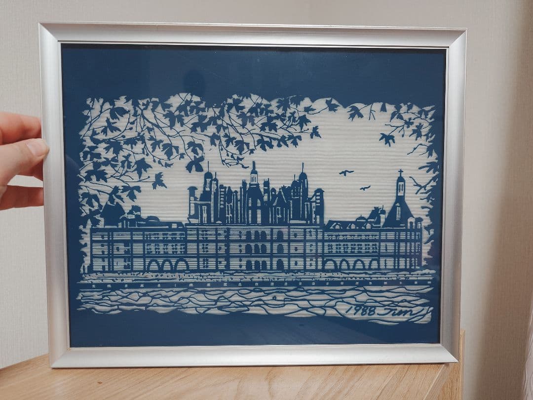 風景画　切り絵　海外　壁掛け　絵画　美術品