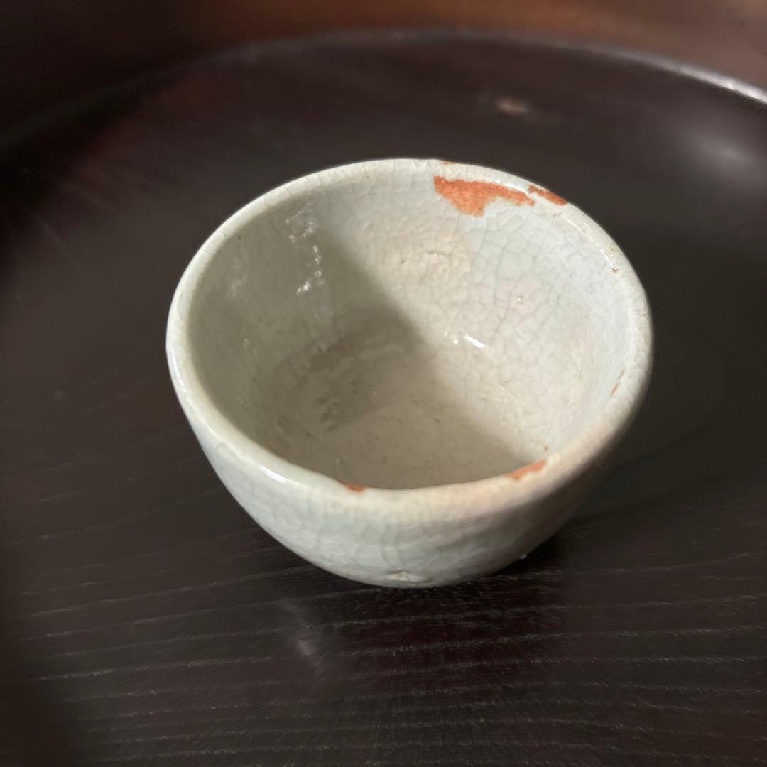 李朝白磁盃　酒器　骨董　アンティーク　古美術　ぐい呑み 　検:白洲正子 秦秀雄