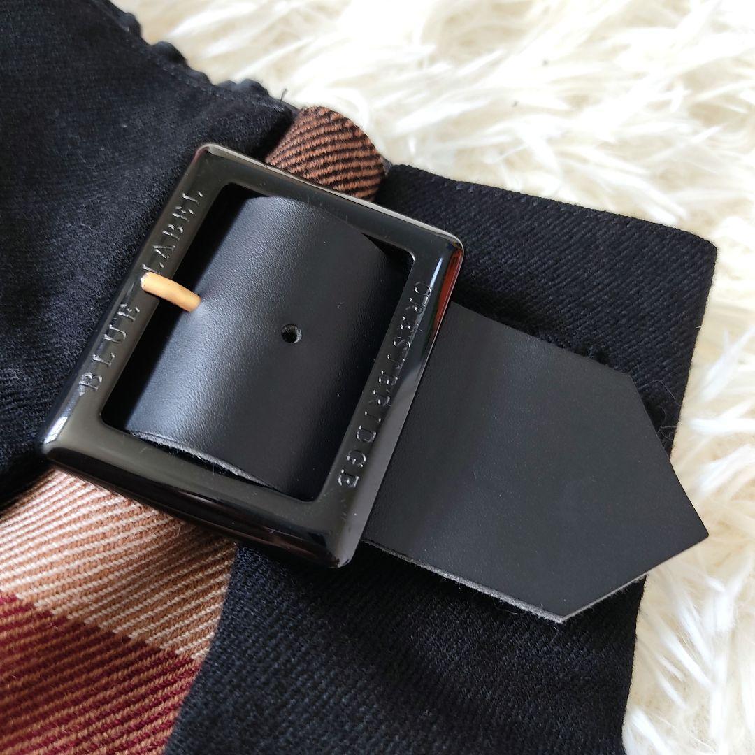 ブルーレーベルクレストブリッジ　CBチェック　ウールライクツイルガウチョパンツ