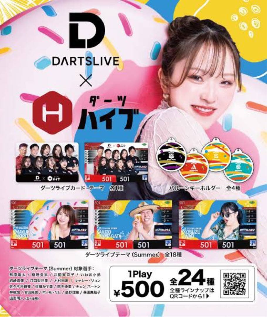 【森田真結子プロ】DARTSLIVEコラボガチャ バルーンキーホルダー