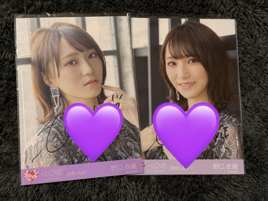 野口衣織 直筆 サイン 生写真