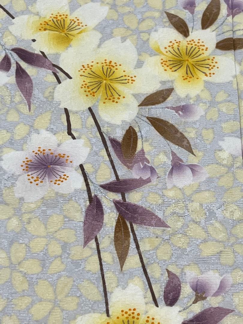 振り袖　フルセット　小柄な方に♪ 正絹長襦袢付　イエロー　桜　成人式　649