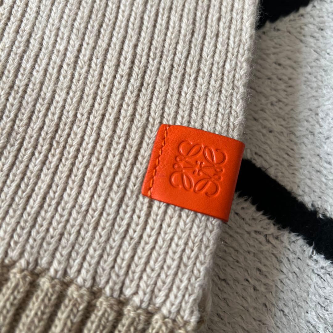 みー　LOEWE ベージュ マフラー ウール混紡